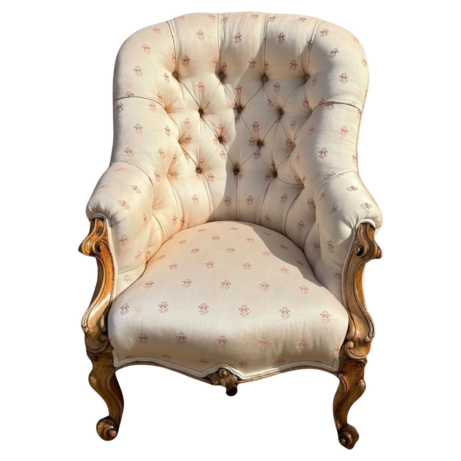 Victorian Rosewood Button Back Armchair
