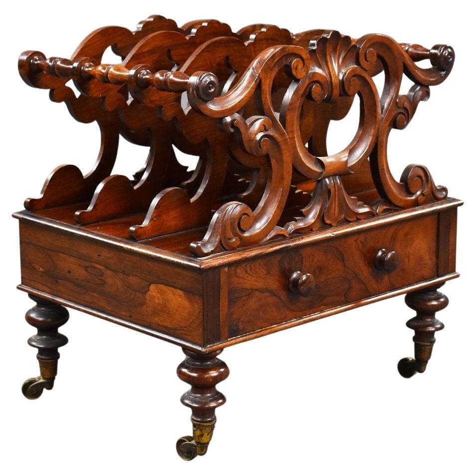 Victorian Rosewood Canterbury For Sale