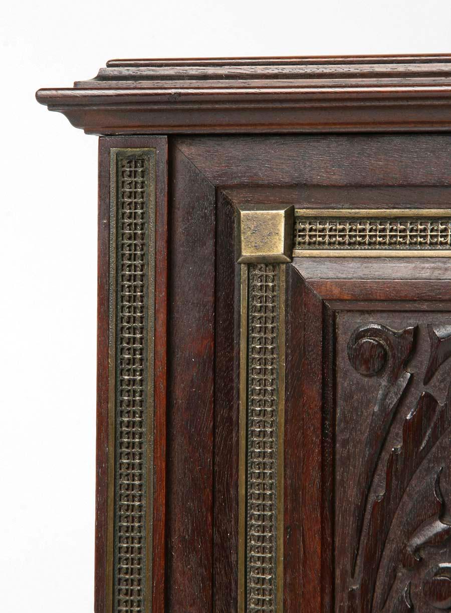 Victorian Mahogany Carved Cigar Box, 19th Century 2