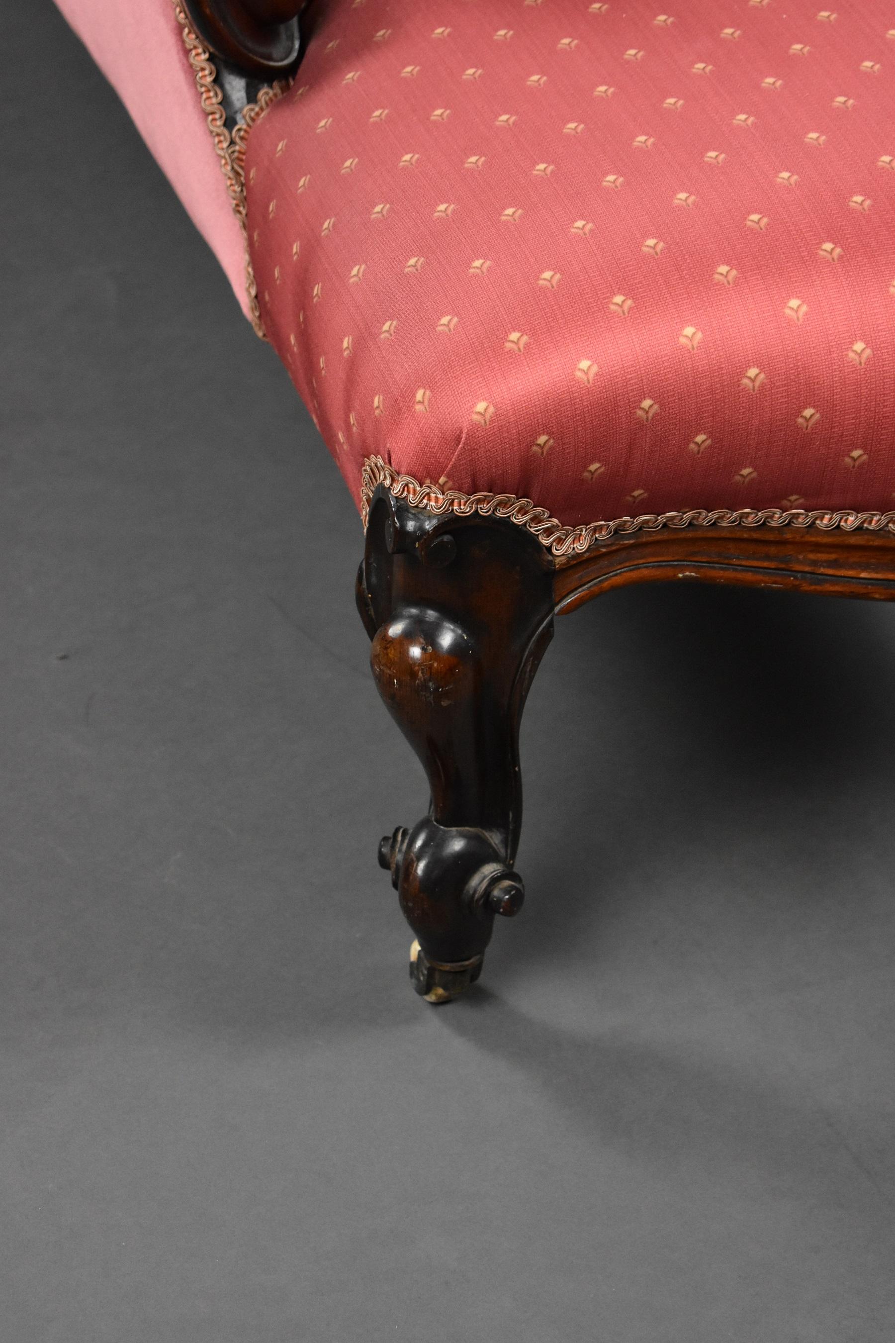 Victorian Rosewood Chaise Lounge 2