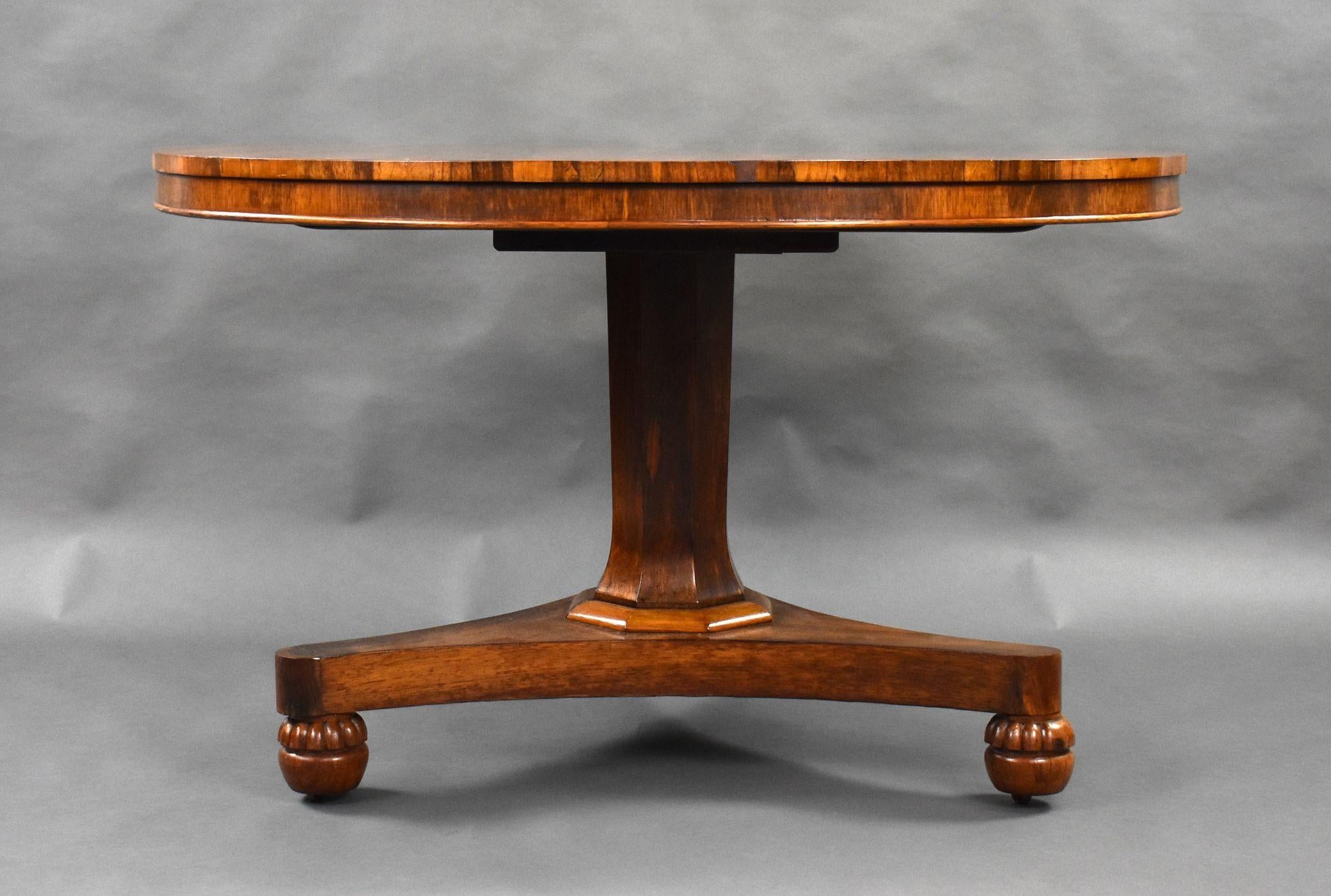 Victorian Rosewood Circular Breakfast Table In Good Condition In Chelmsford, Essex