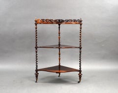 Victorian Rosewood Corner Whatnot