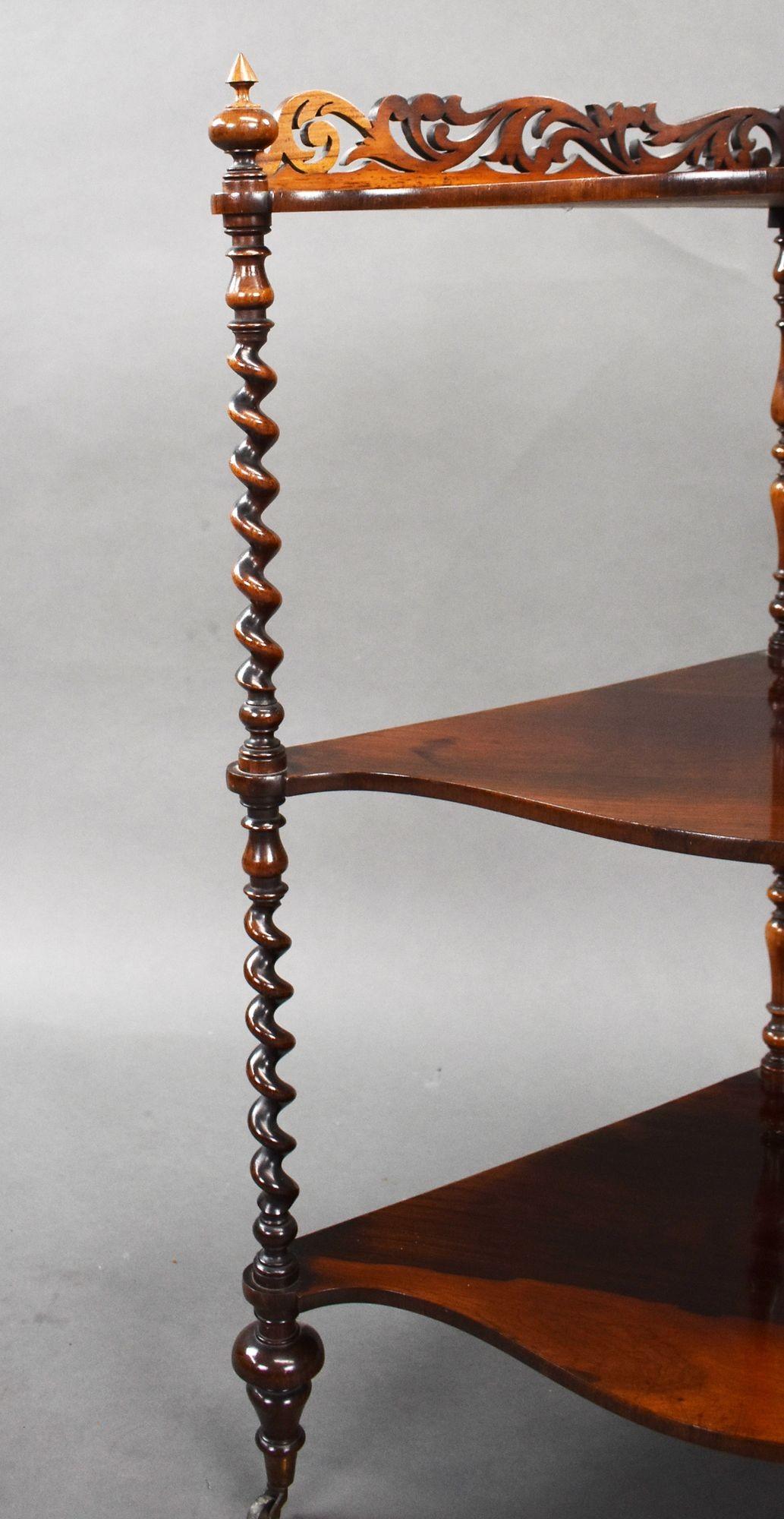 Victorian Rosewood Corner Whatnot For Sale 2