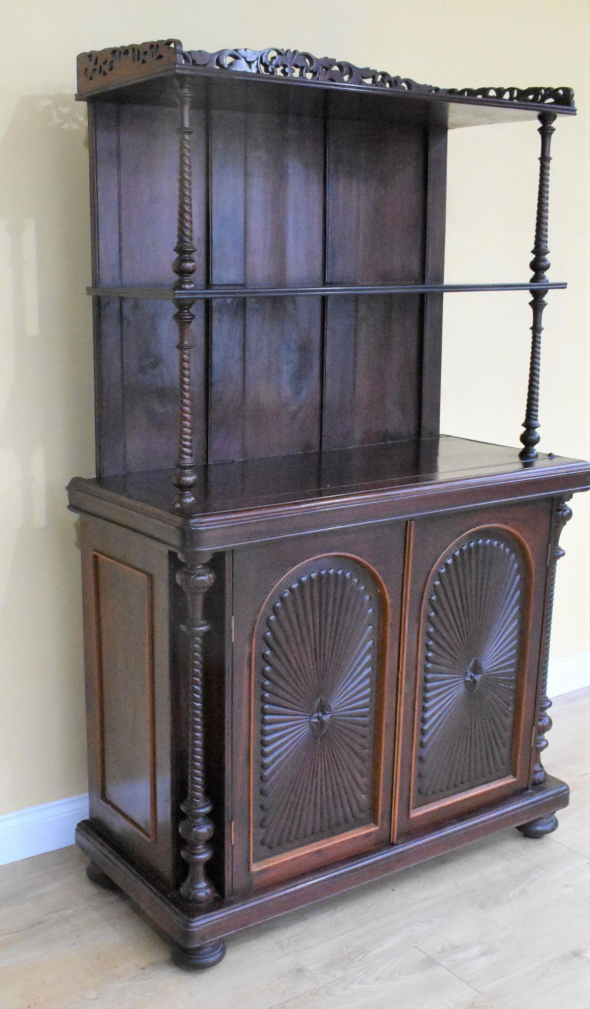 19th Century Victorian Rosewood Dresser/Cupboard