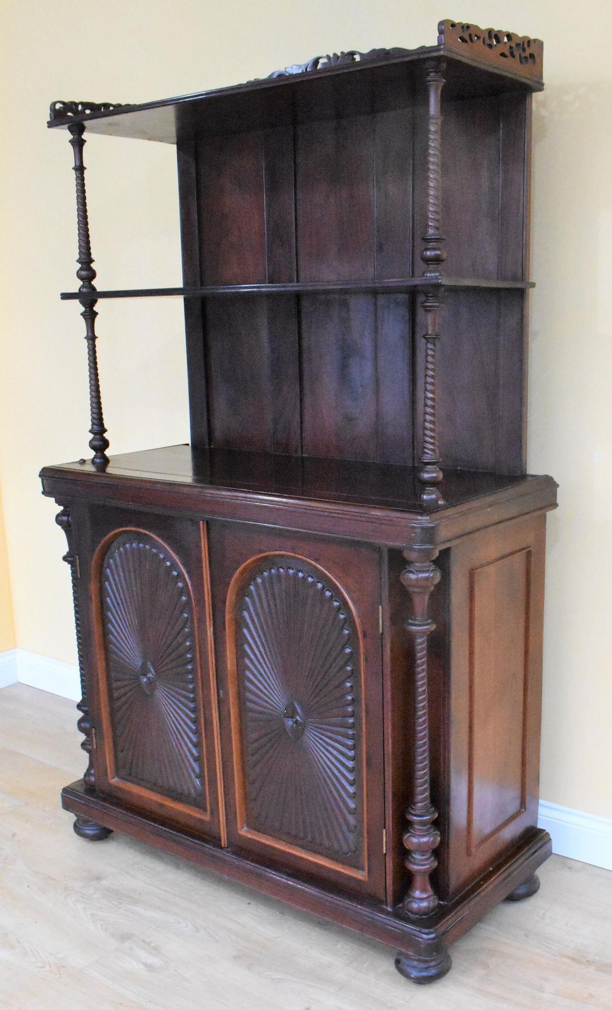 Victorian Rosewood Dresser/Cupboard 1