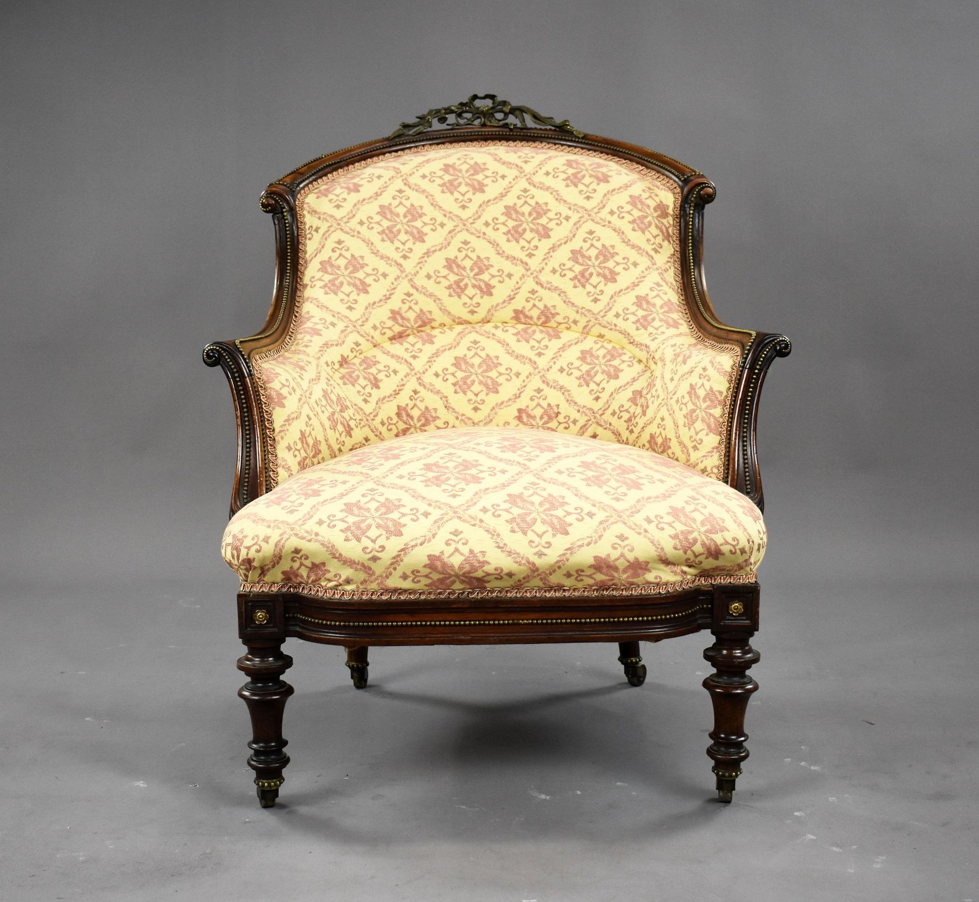 Victorian Rosewood Ladies and Gentleman Armchairs In Good Condition In Chelmsford, Essex