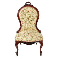 Victorian Rosewood Lady's Chair, 19th Century 