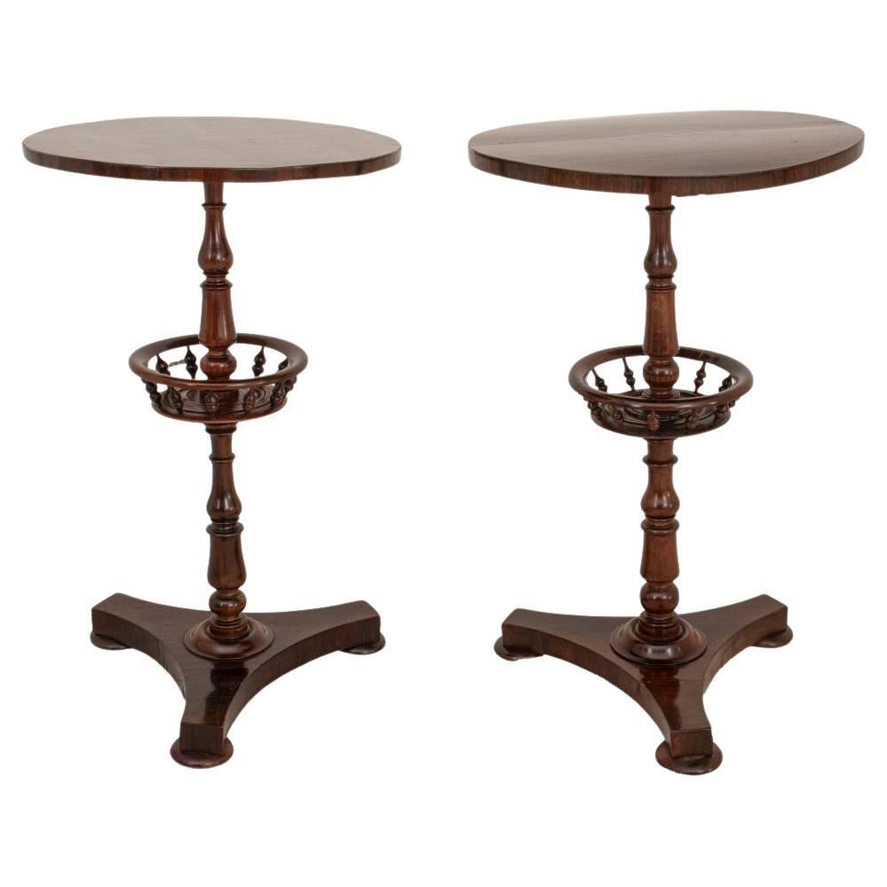Victorian Rosewood Lamp Tables, Pair For Sale