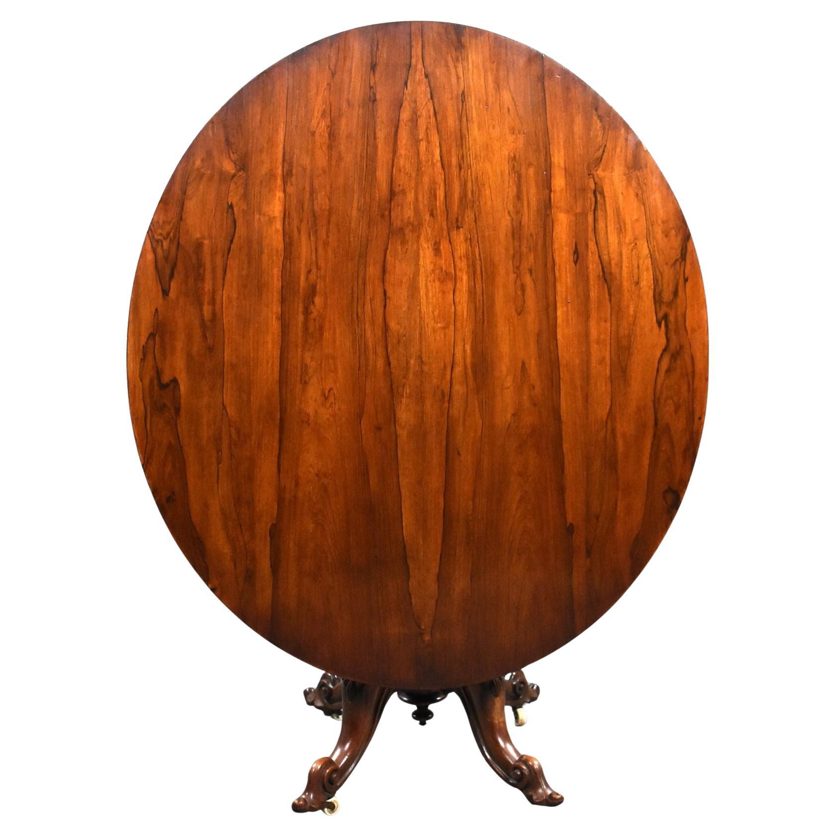 Table ovale victorienne en bois de rose