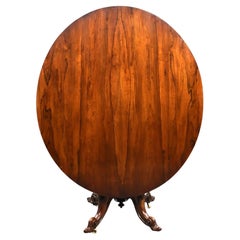 Antique Victorian Rosewood Oval Loo Table