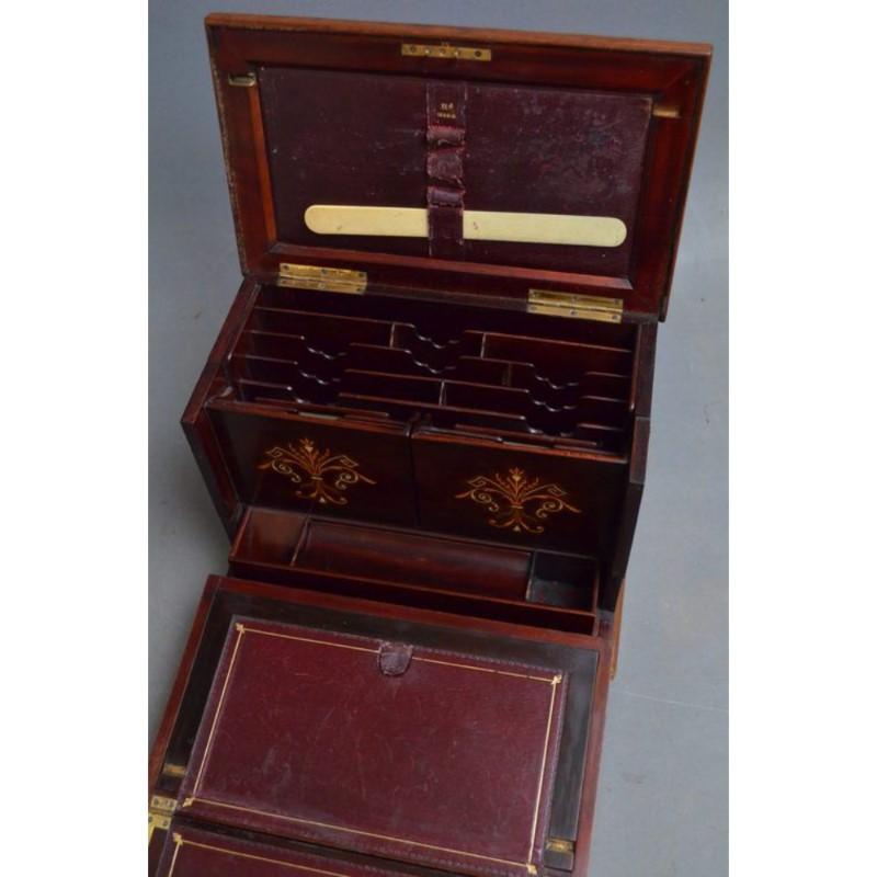 19th Century Victorian Rosewood Stationary Box, Writing Slope