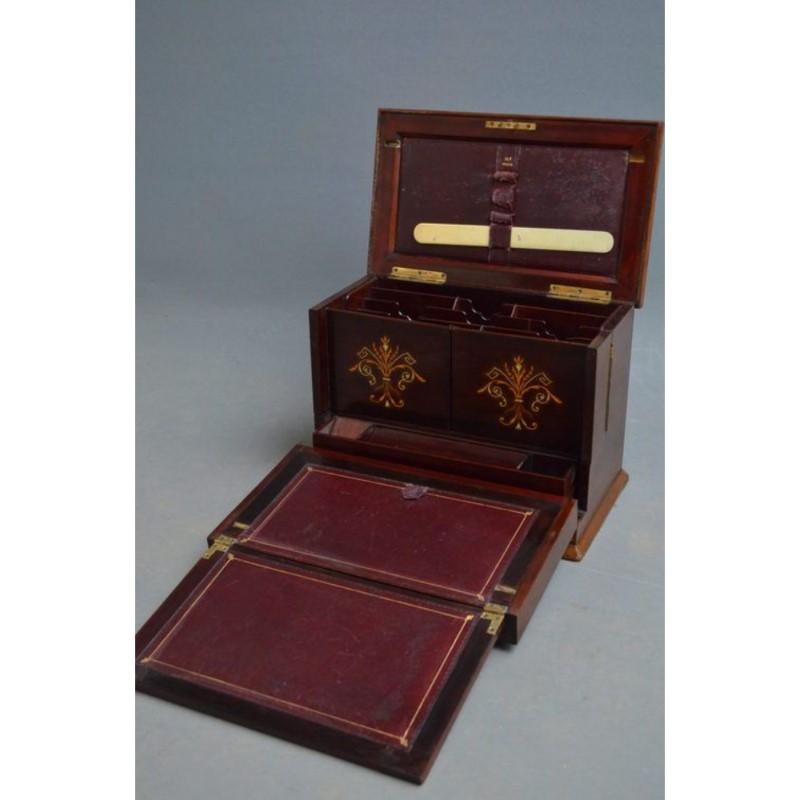 Victorian Rosewood Stationary Box, Writing Slope 1