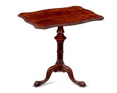 Victorian Rosewood End Table, Carved Tripod Base, Circa 1890, English