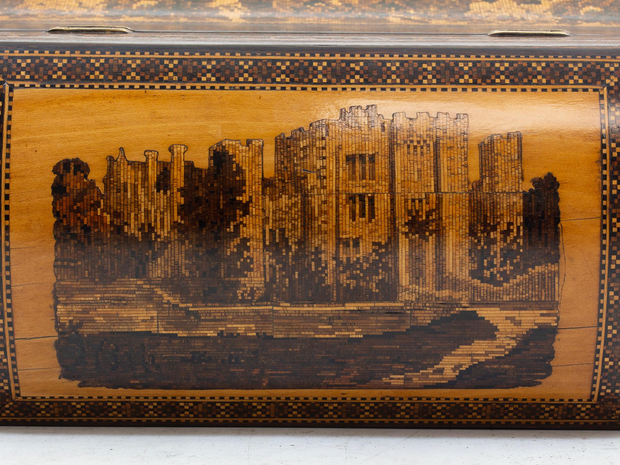 Porta tè vittoriano in legno di palissandro Tunbridge Ware in vendita 1