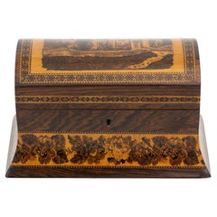 Victorian Rosewood Tunbridge Ware Tea Caddy