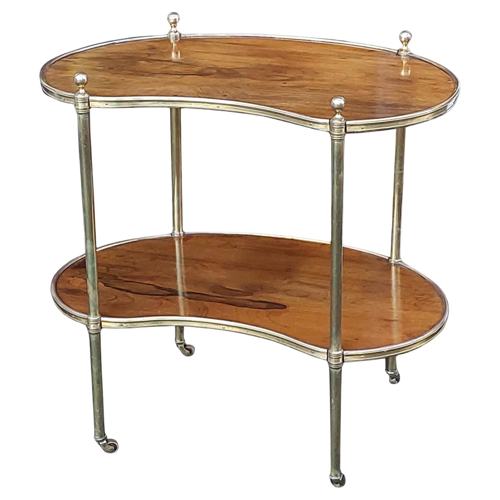 Victorian Rosewood Two Tier Brass Bound Whatnot