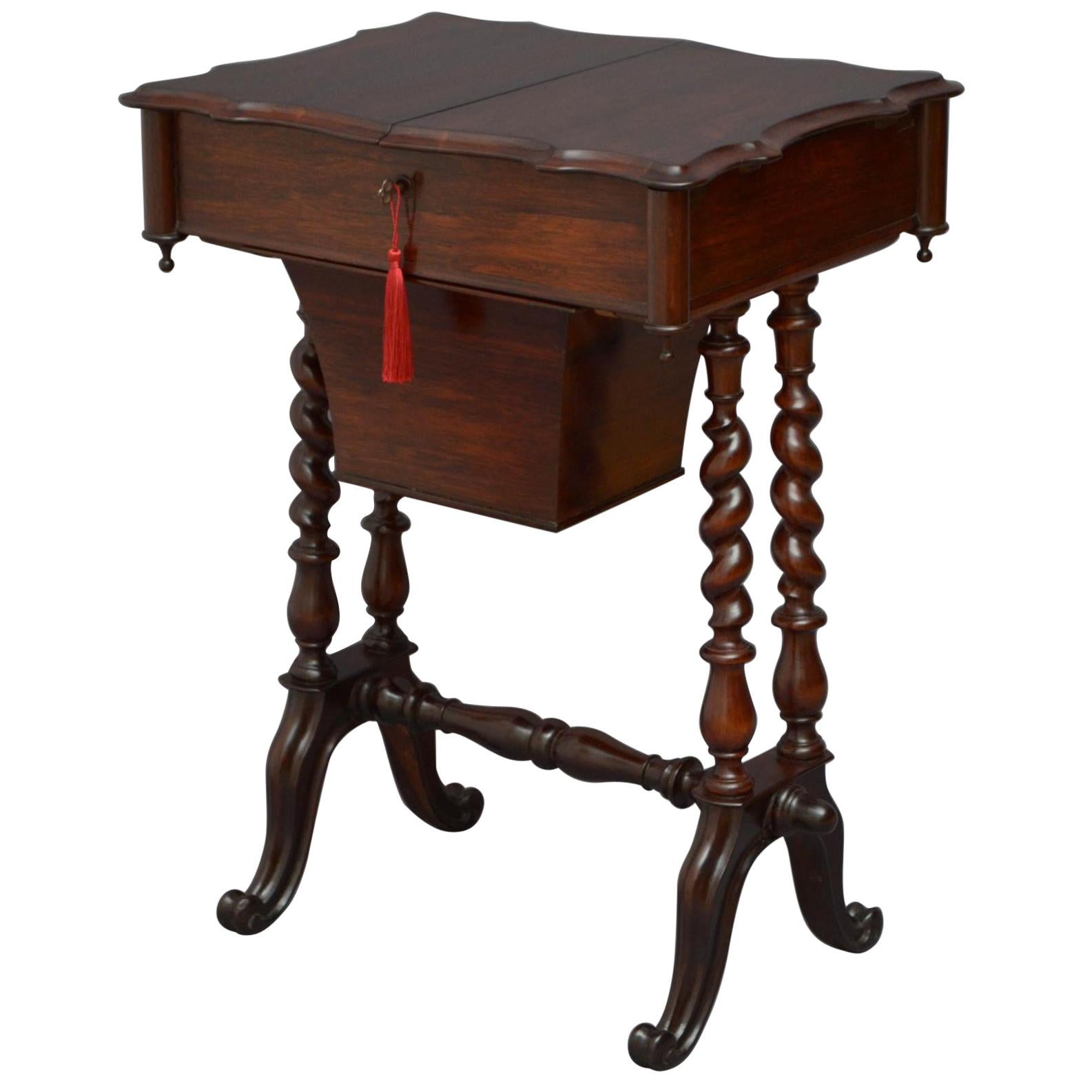 Victorian Rosewood Work Table