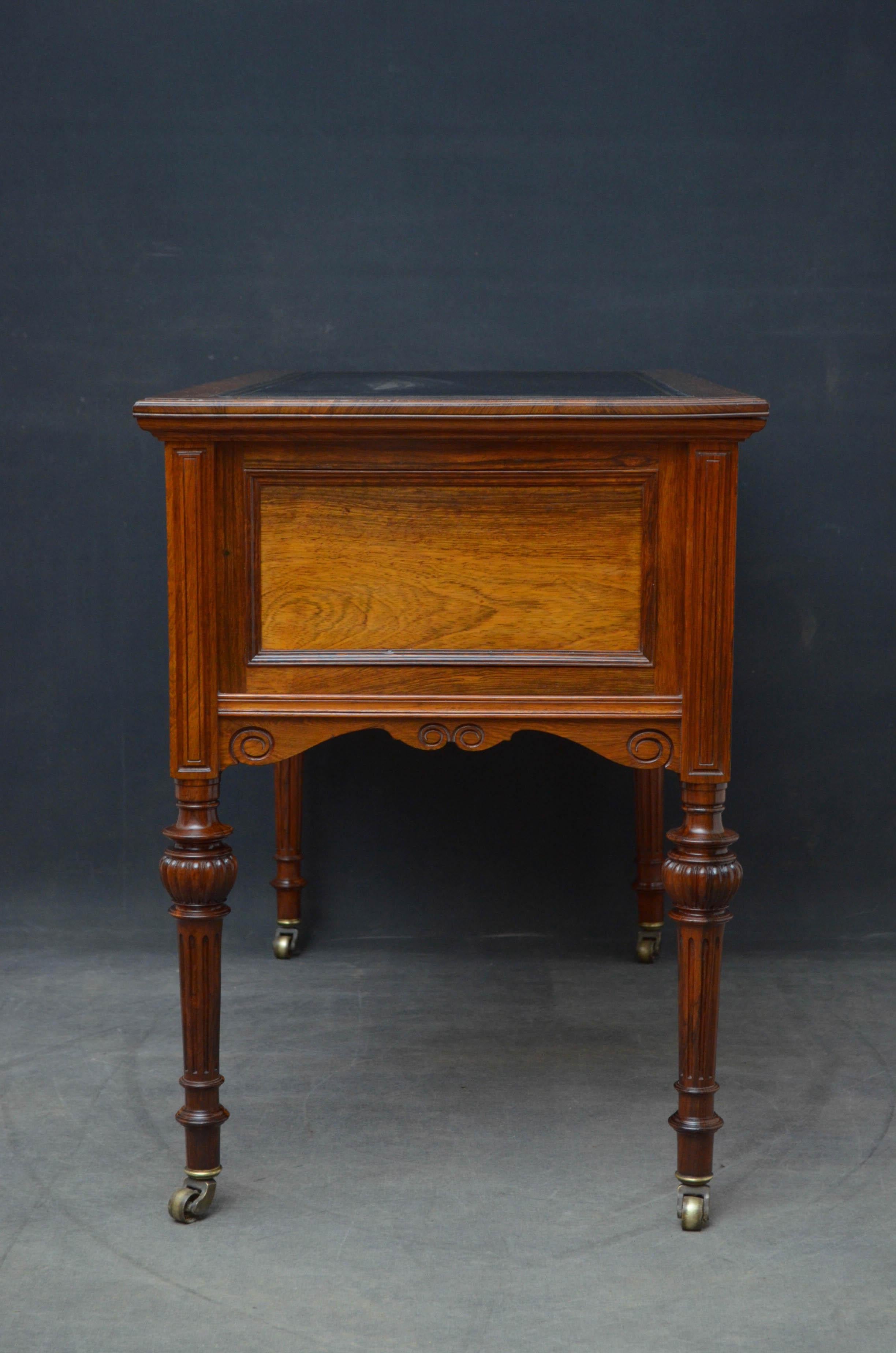 Victorian Rosewood Writing Table 5