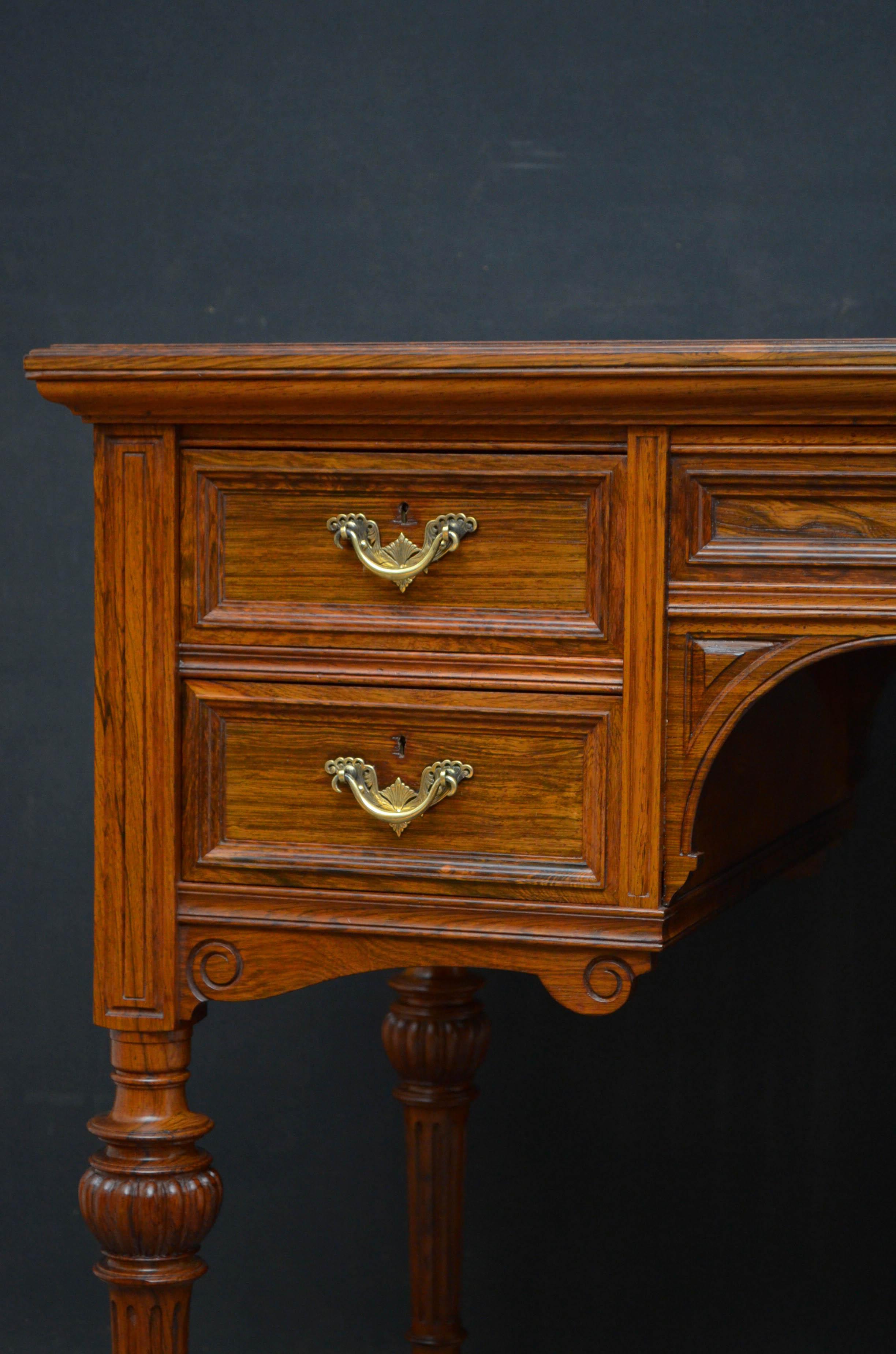 Victorian Rosewood Writing Table 1