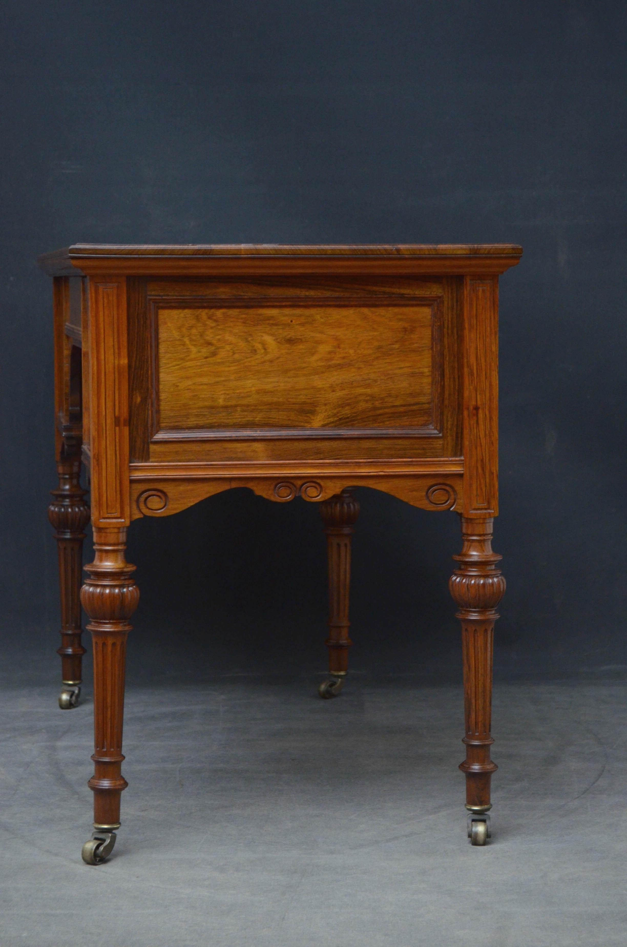 Victorian Rosewood Writing Table 4