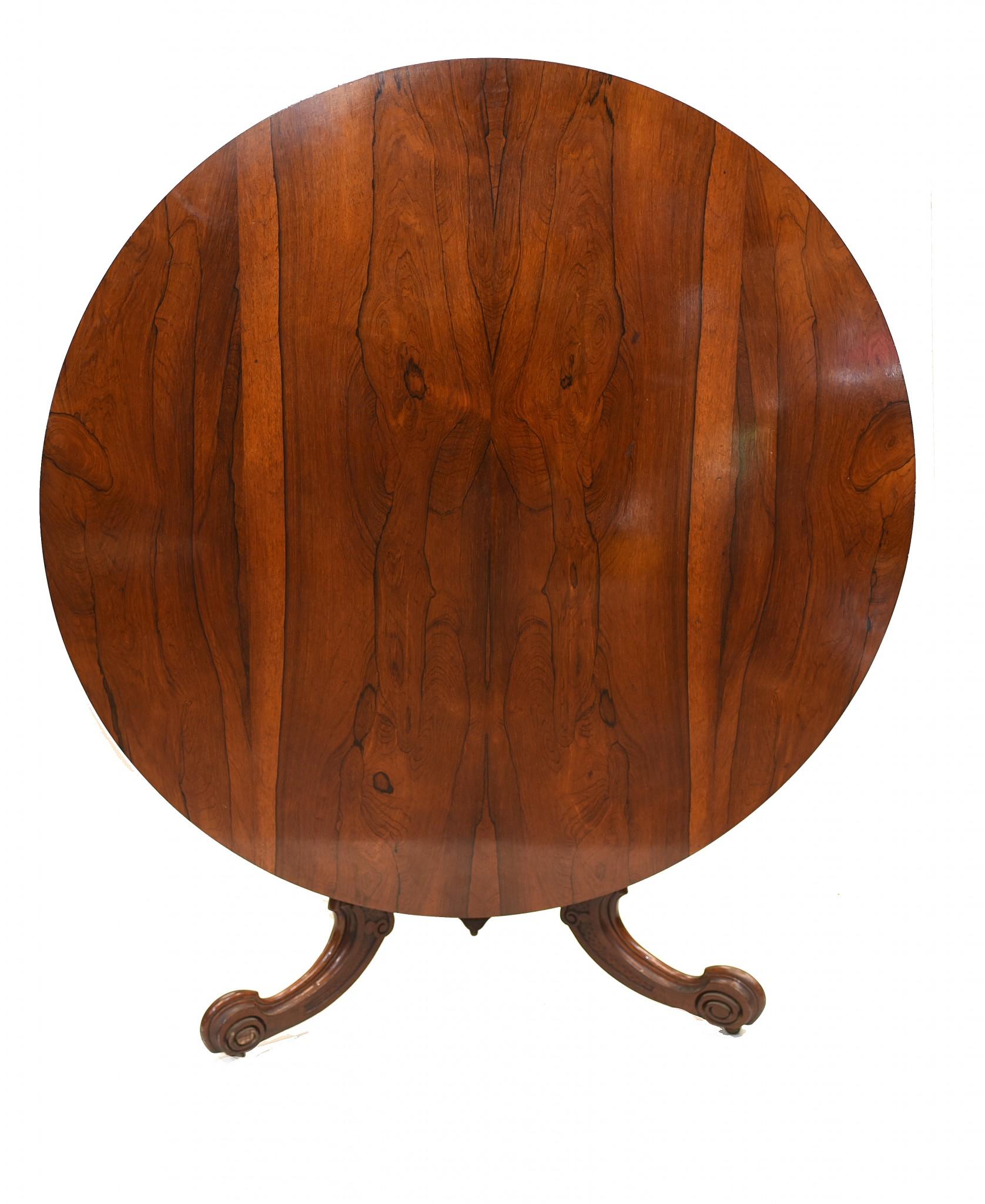 Wonderful period Victorian round dining table.
Stands on the tripod base and features a flip top mechanism
Great look to the mahogany and we date this piece to circa 1860
Every interior designers dream and a great collectors piece
Offered in