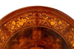 Victorian Round Dining Table Marquetry Inlay
