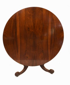 Victorian Round Dining Table Rosewood Centre Tables, 1860