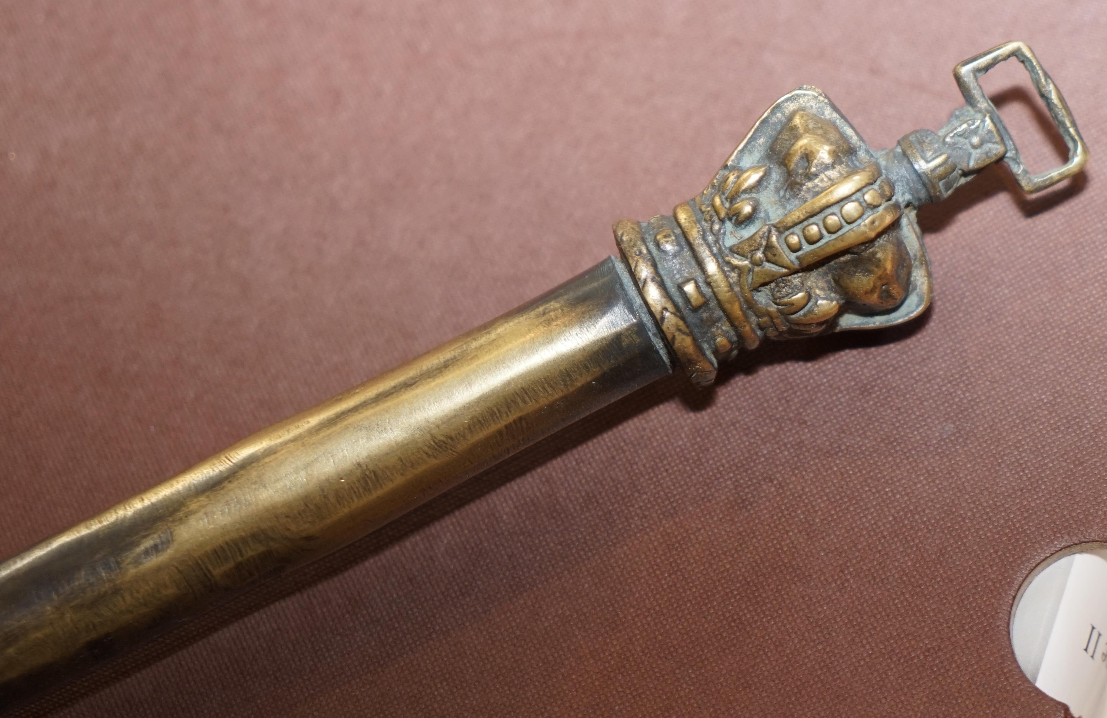 Brass Victorian Royal Sceptre Mace Stamped VR with King Edwards Crown & City of York