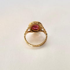 Victorian Ruby and Diamond 18 Carat Gold Cluster Ring