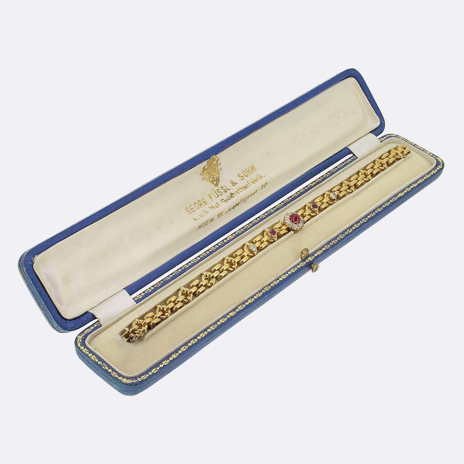 Victorian Ruby and Diamond Bracelet In condizioni buone in vendita a London, GB