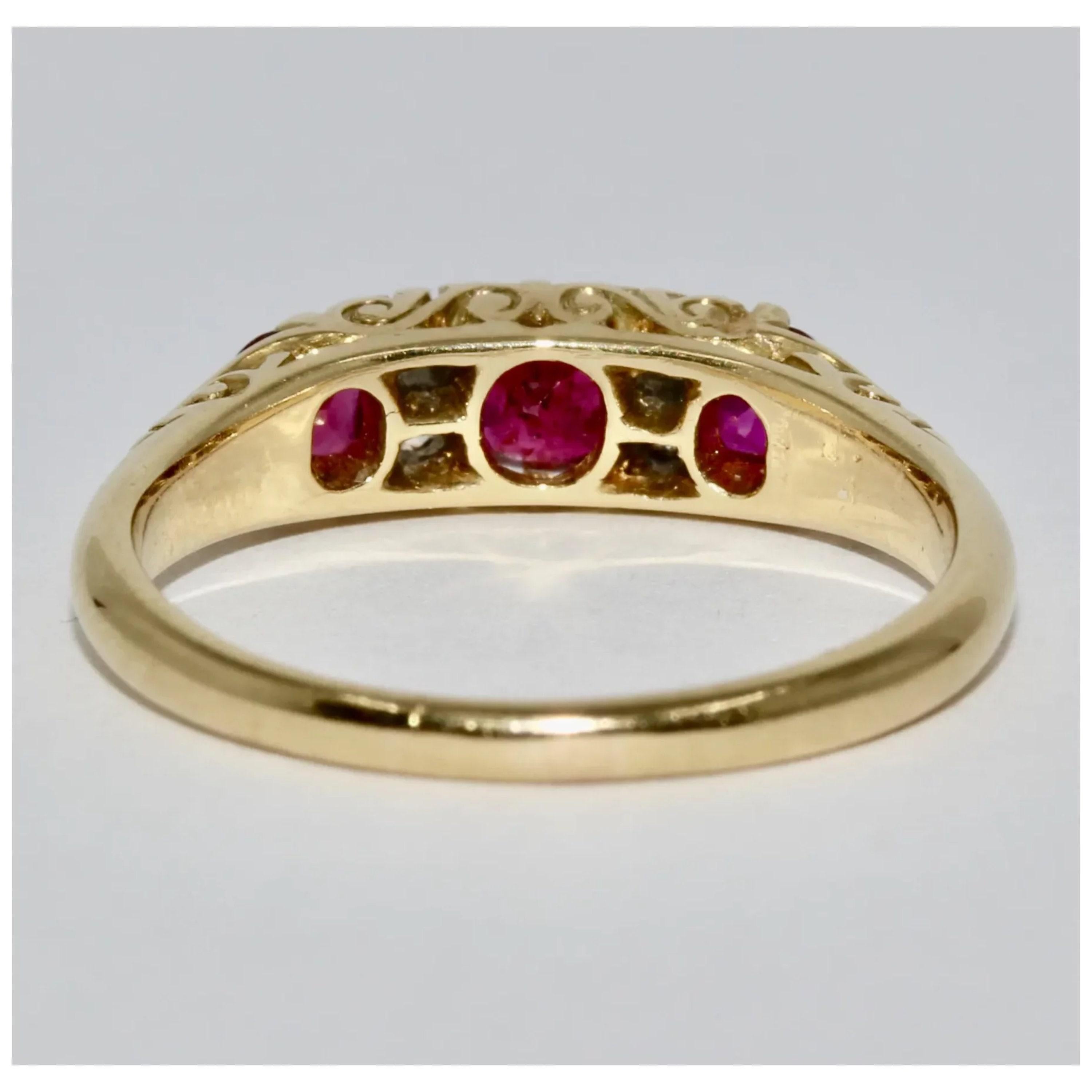 For Sale:  2 Carat Natural Ruby Diamond Engagement Ring Set in 18K Gold, Fashion Ring 3