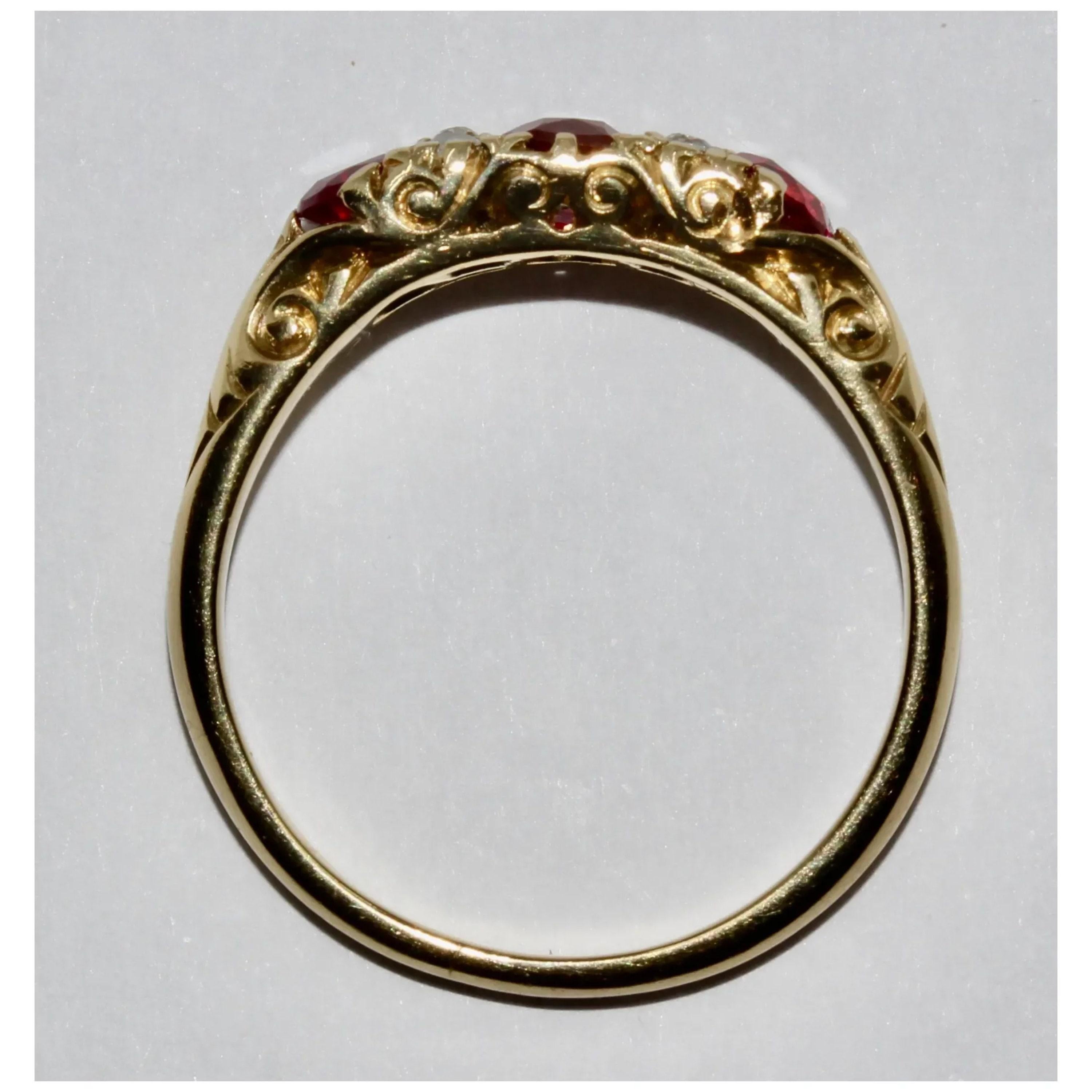 For Sale:  2 Carat Natural Ruby Diamond Engagement Ring Set in 18K Gold, Fashion Ring 4