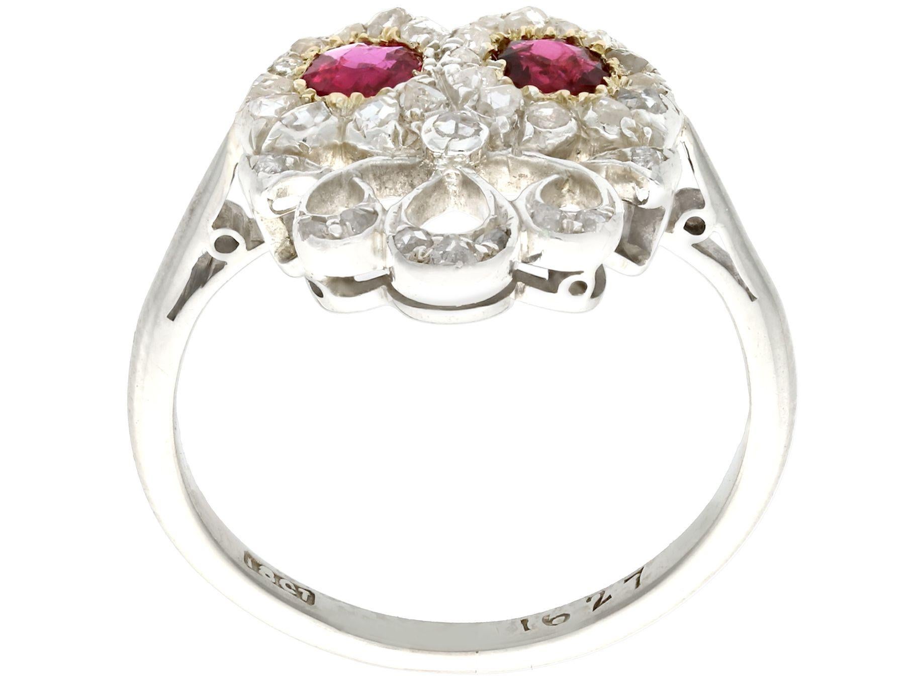 heart shaped ruby ring with diamonds