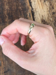 Victorian Ruby, Emerald and Diamond 18 Carat Gold Five Stone Gypsy Ring