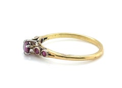 Victorian Ruby Engagement Cocktail Ring .50ct Antique Original 1890's 18K