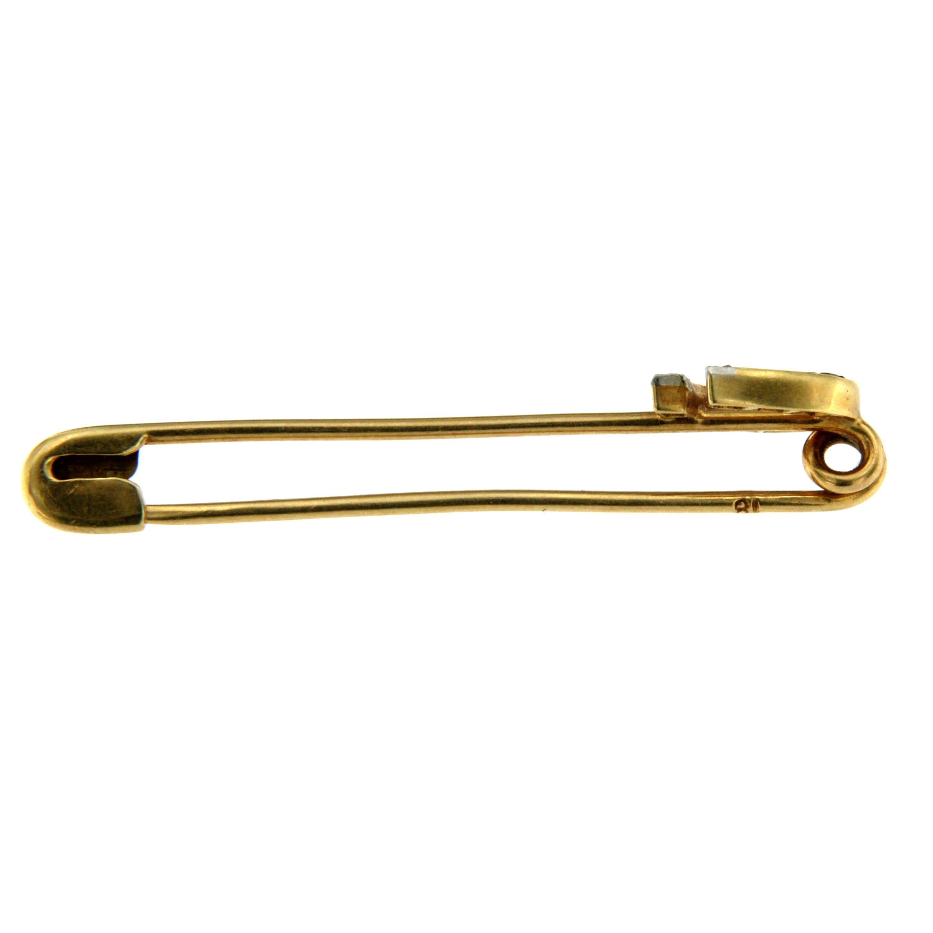 Women's or Men's Victorian Ruby Gold Horseshoe Pin