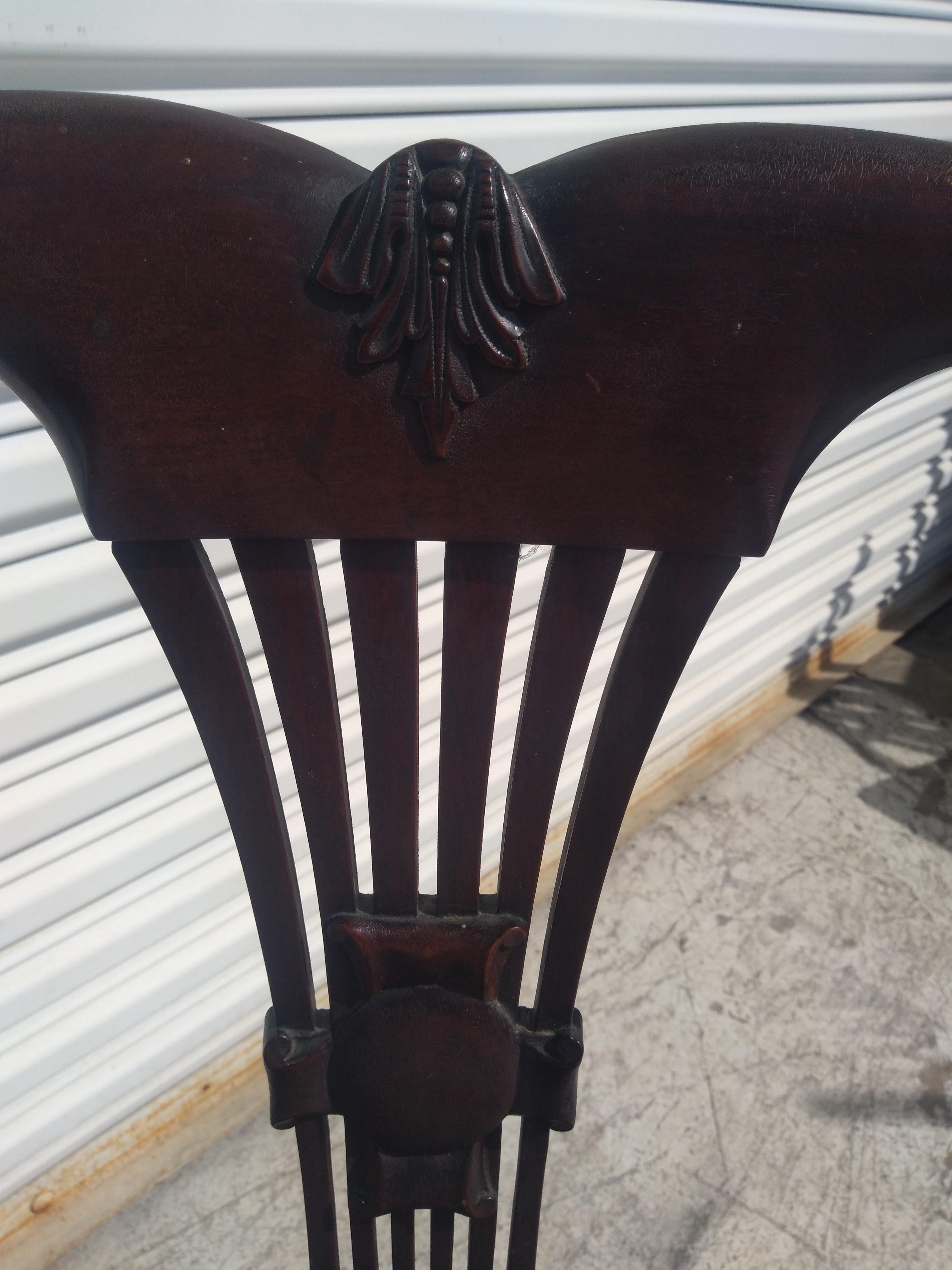 Chaise d'appoint victorienne à fond jonc style Barley Twist en vente 1