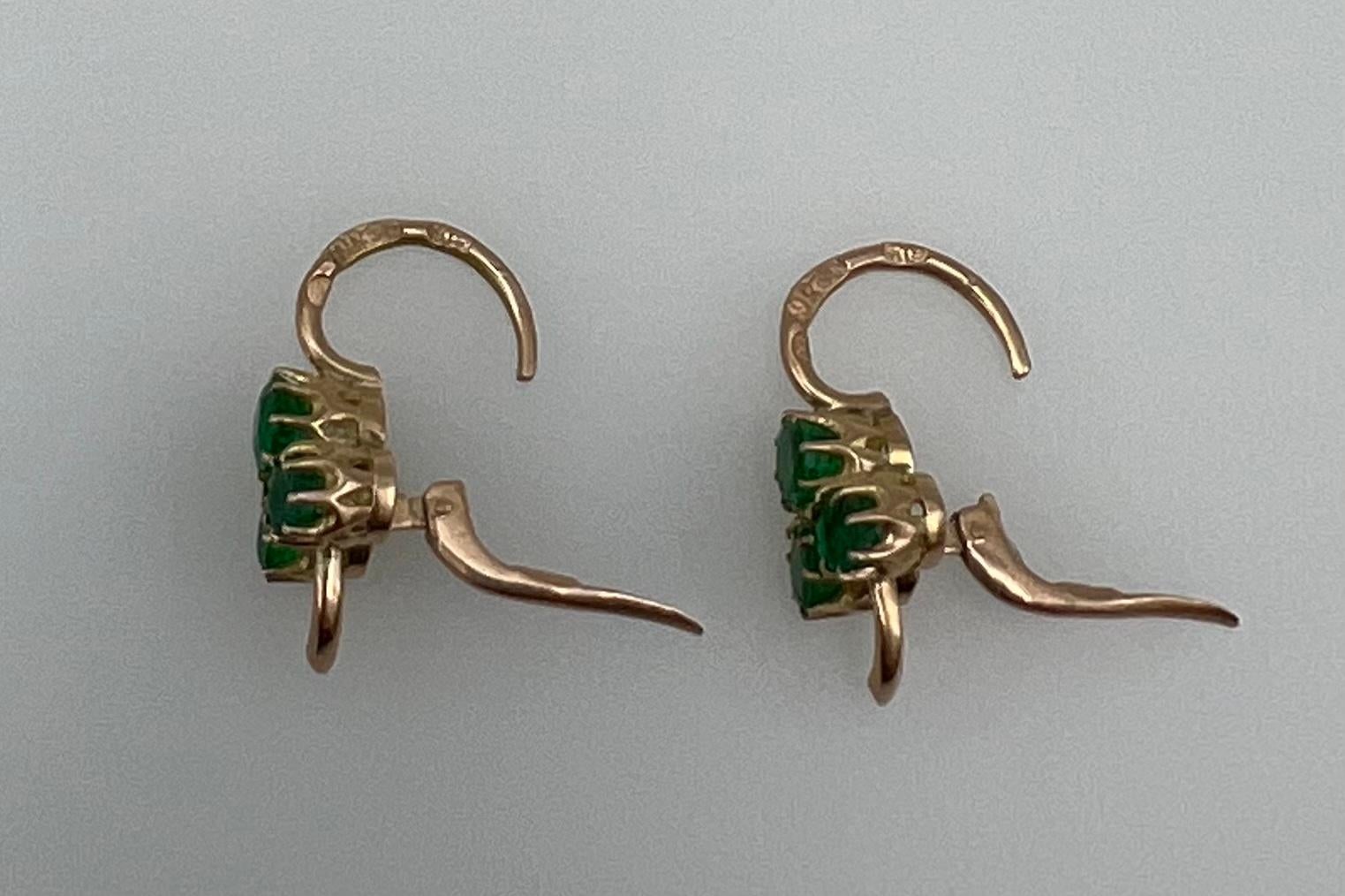 gold clover earrings