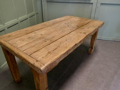 Victorian Rustic Pine Kitchen Dining or Work Table