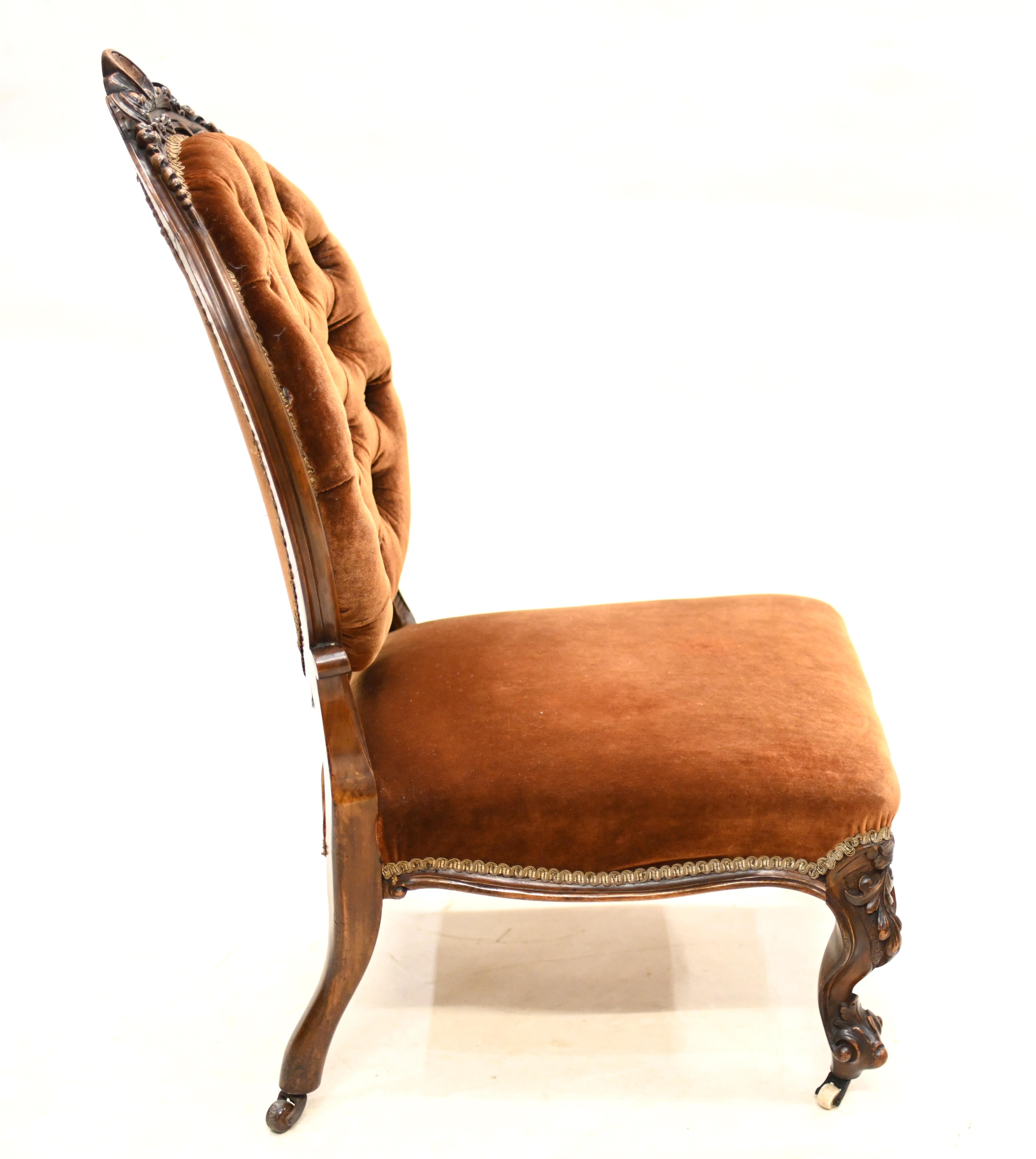 Victorian Salon Chair 1860 Nursing Seat For Sale 1