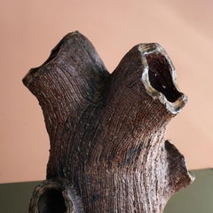 Victorian Salt-Glazed Faux-Bois Strawberry Planter