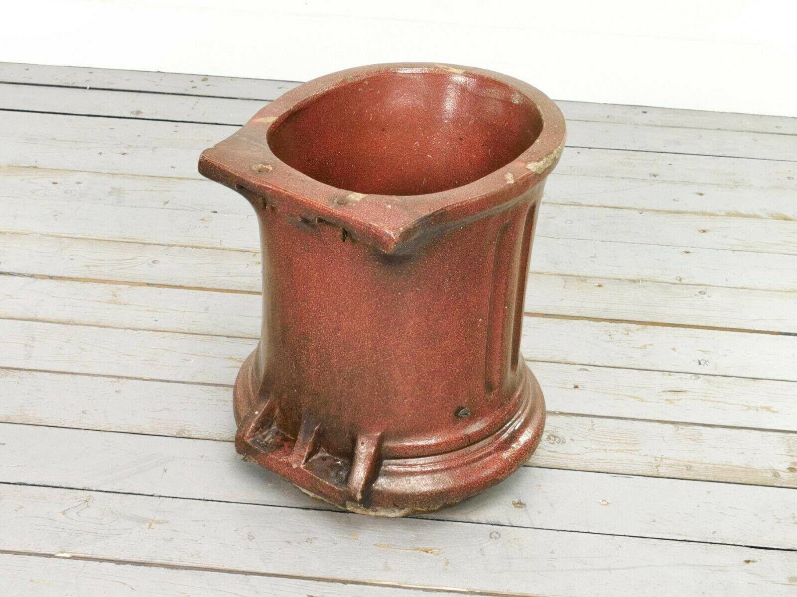 19th Century Victorian Salt Glazed Reclaimed Antique WC Tipper Lavatory Pan Planter