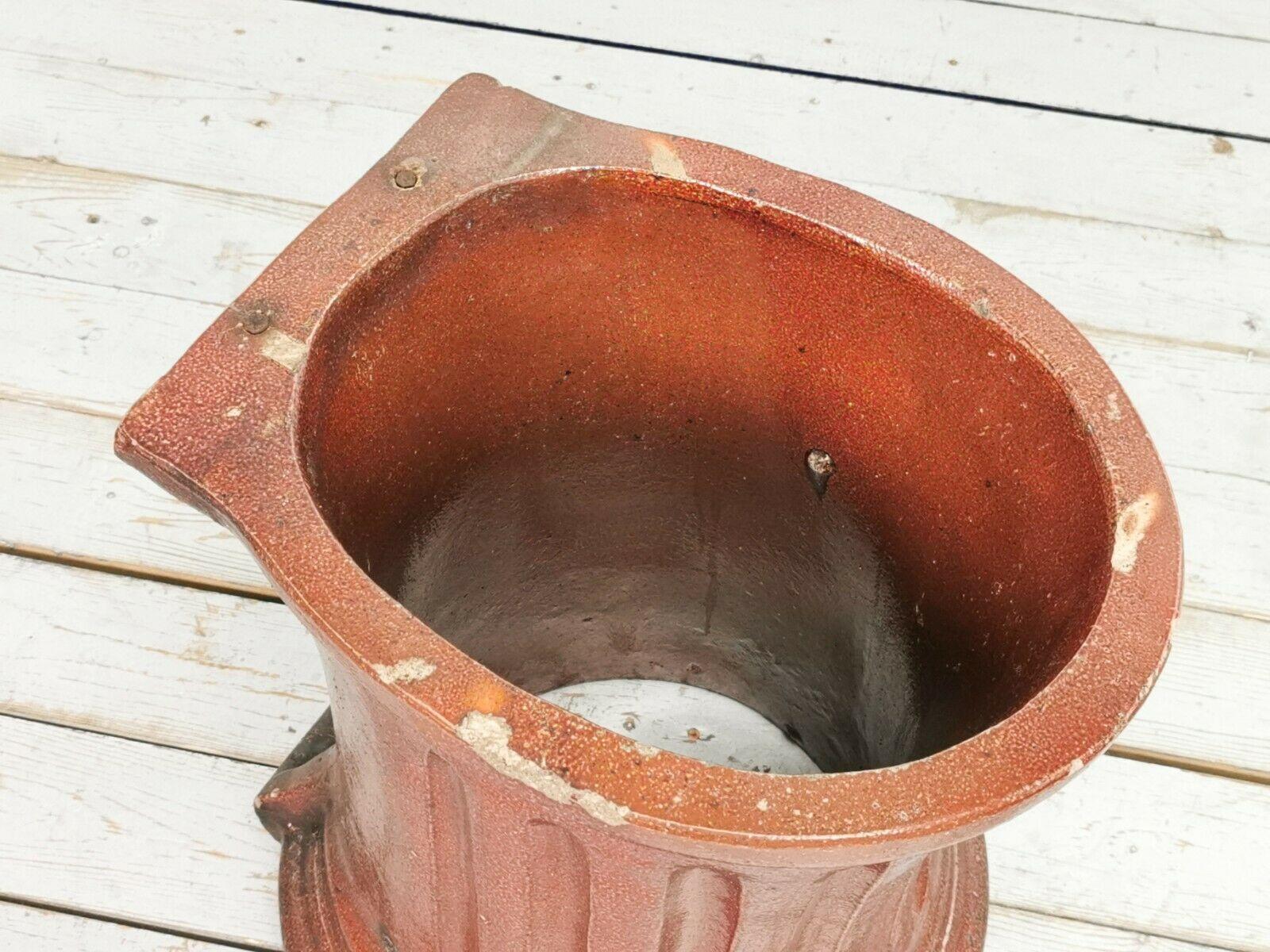 Victorian Salt Glazed Reclaimed Antique WC Tipper Lavatory Pan Planter 1