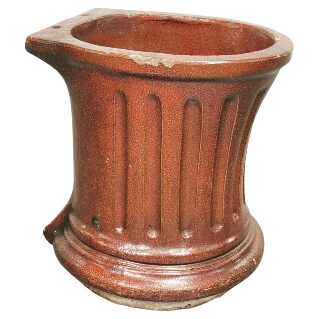 Victorian Salt Glazed Reclaimed Antique WC Tipper Lavatory Pan Planter