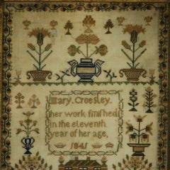 Victorian Sampler, 1841, by Mary Croesley