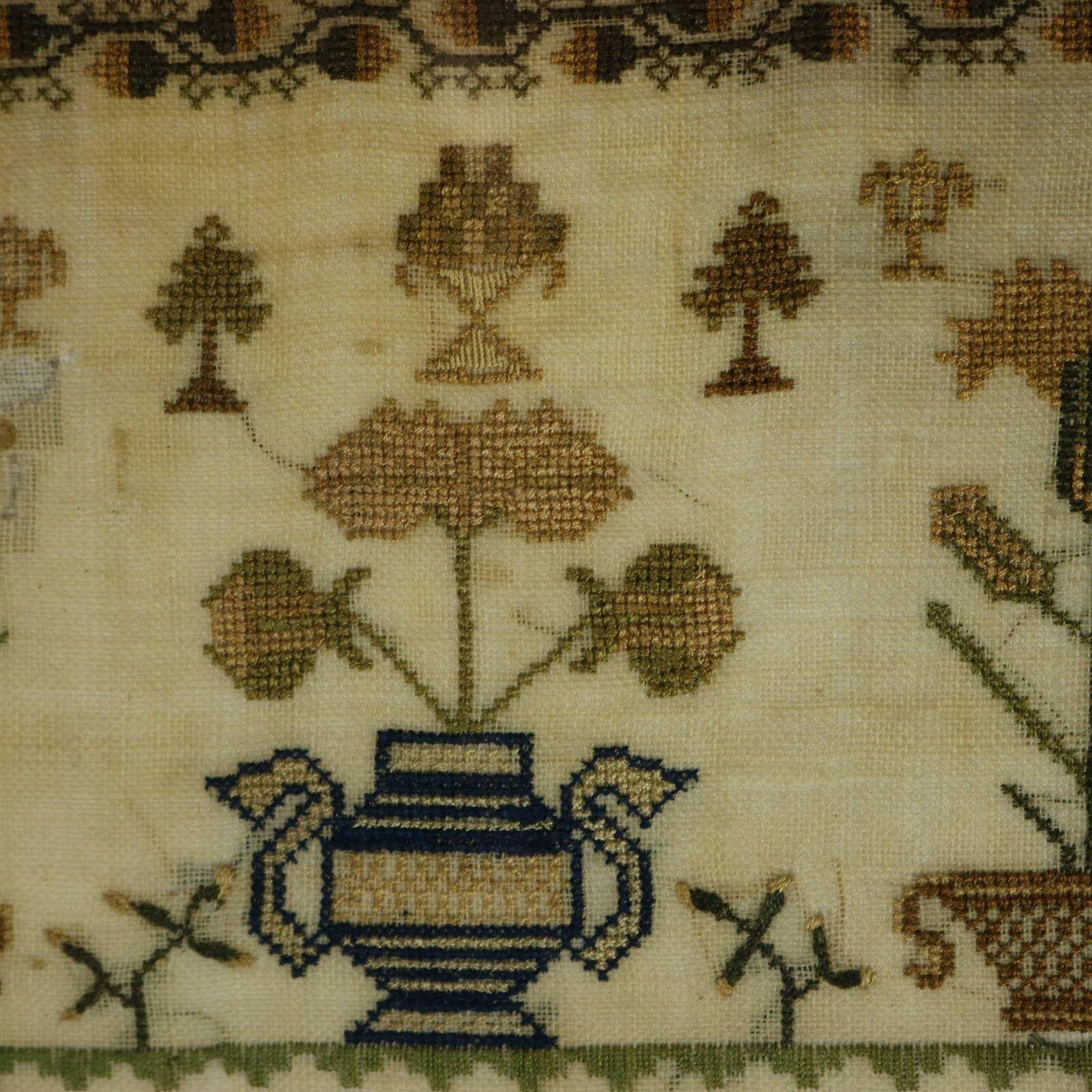 Victorian Sampler, 1841, by Mary Croesley For Sale 2