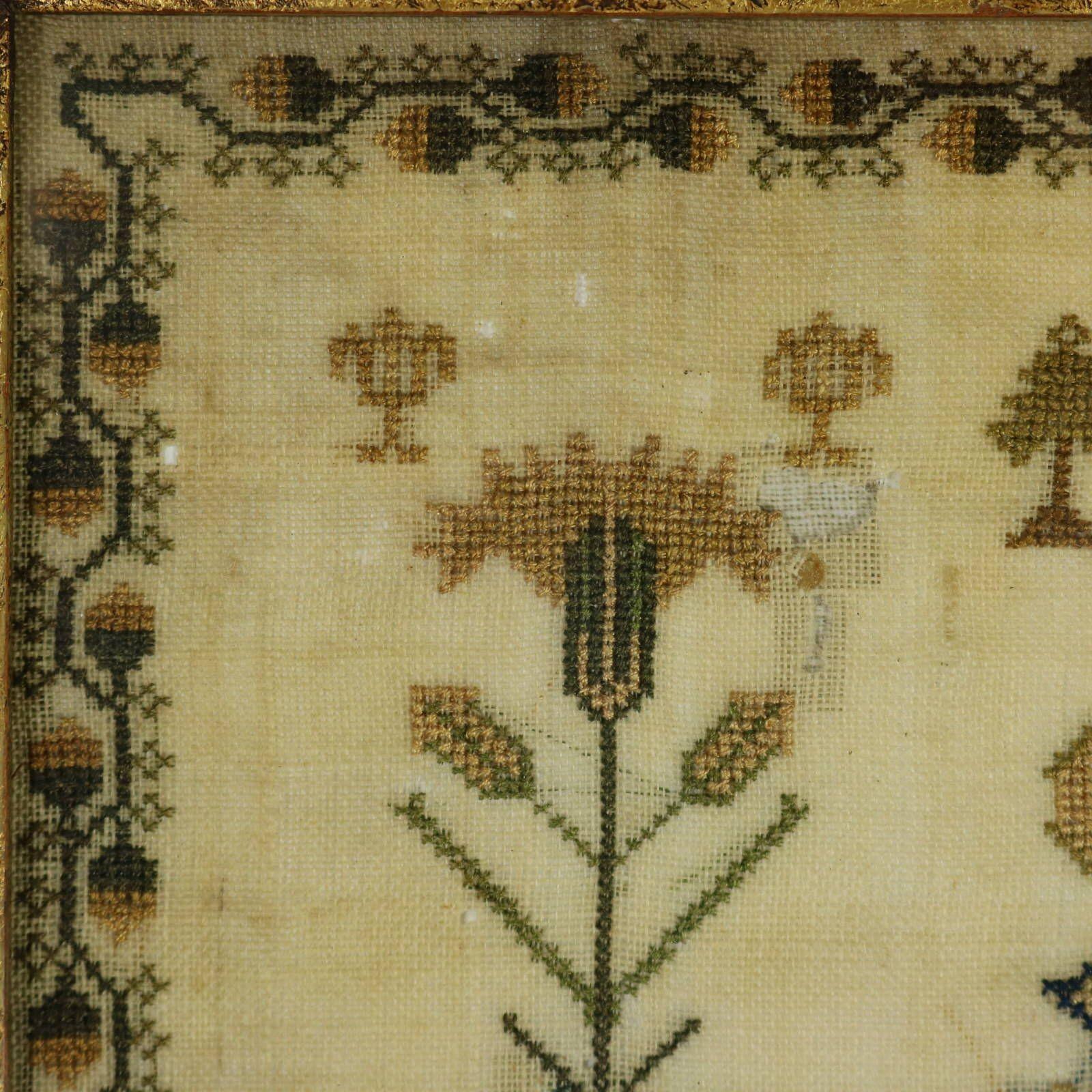 Victorian Sampler, 1841, by Mary Croesley For Sale 3