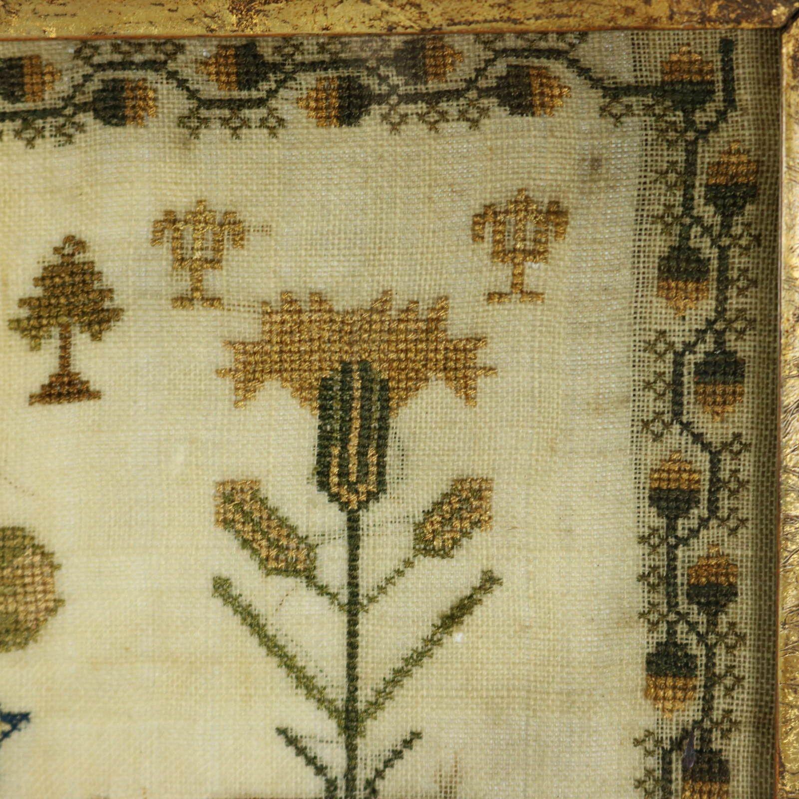 Victorian Sampler, 1841, by Mary Croesley For Sale 4