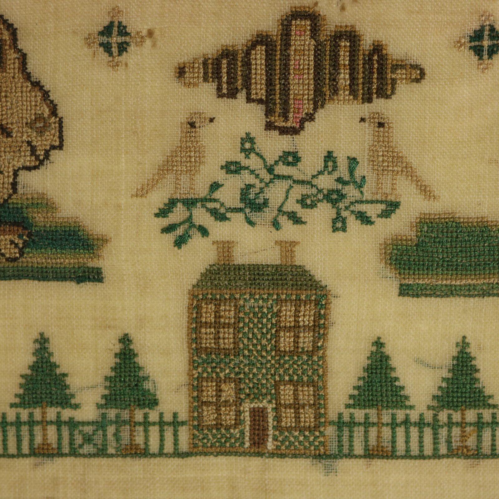 Victorian Sampler, 1850, Sarah Roberts Aged 13 For Sale 5