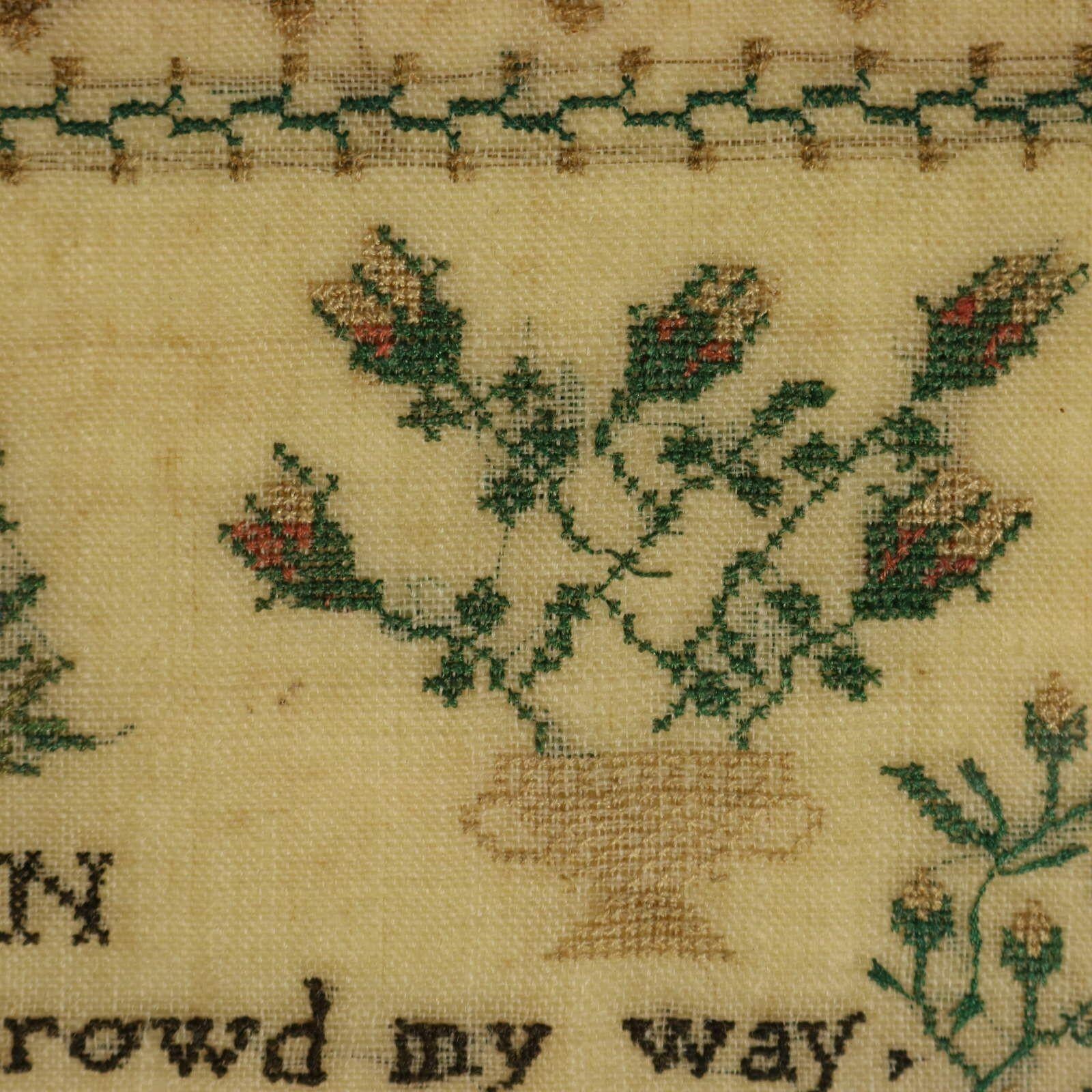 Victorian Sampler, 1850, Sarah Roberts Aged 13 For Sale 6